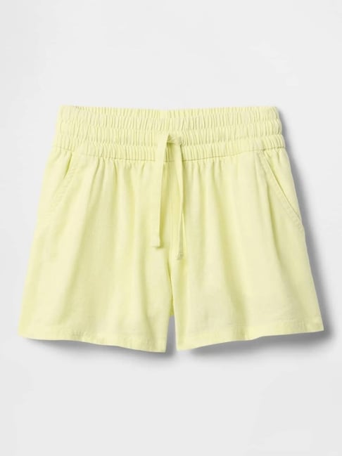 GAP Girls Yellow Solid Shorts-picture-21