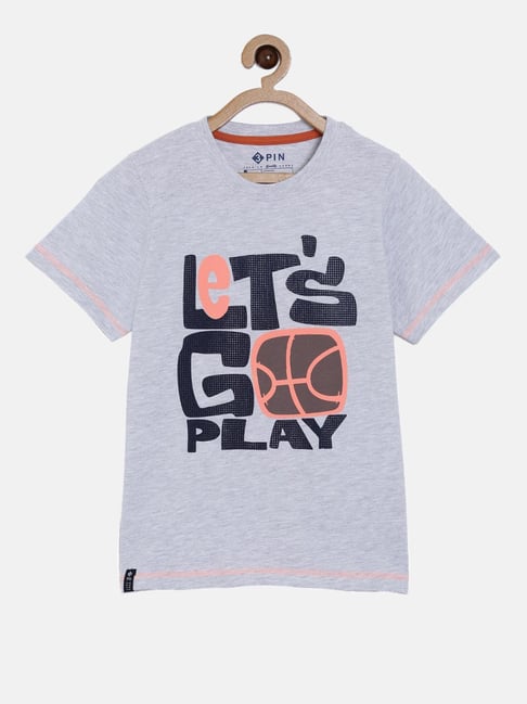 3PIN Boys Grey Cotton Printed T-Shirt-picture-21