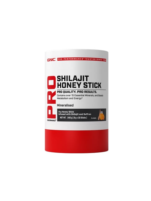 Gnc Shilajit Honey Stick | Ayurvedic Energy Booster | 30 Servings | Vegetarian - 240g