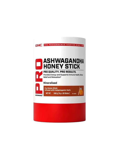Gnc Ashwagandha Honey Stick | 30 Servings | Caffeine-Free | Vegetarian - 240g