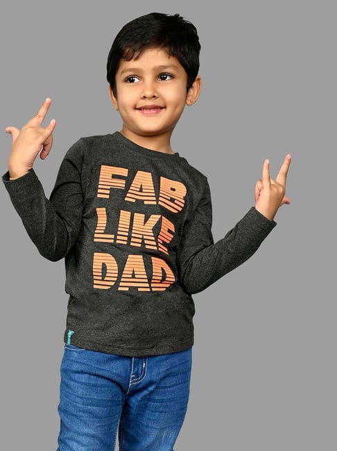 3PIN Boys Grey Cotton Printed T-Shirt-picture-17