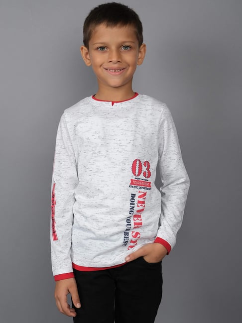 3PIN Boys Grey Cotton Printed T-Shirt-picture-24