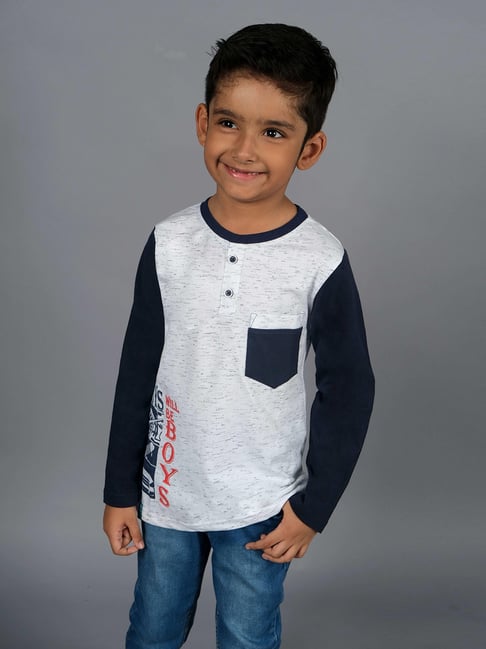 3PIN Boys Grey Cotton Printed T-Shirt-picture-18