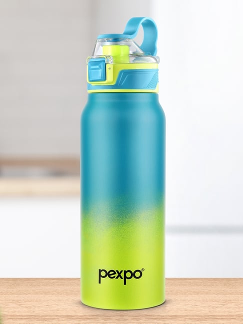 Pexpo Blue & Yellow Stainless Steel Amaze Hot & Cold Vacuum Insulated Water Bottle (740 ml)-picture-21