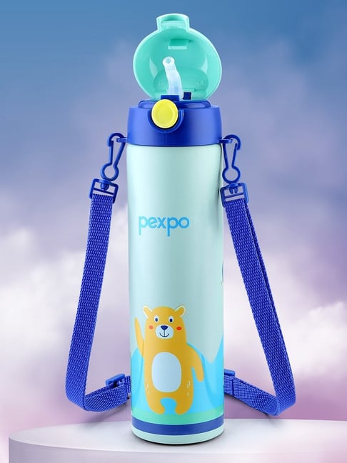 Pexpo Sea green Bear Stainless Steel Pixy 500 Hot & Cold Kids Water Bottle (500 ml)-picture-28