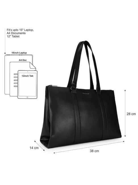 Fastrack PowerMode Black Large Laptop Tote Bag