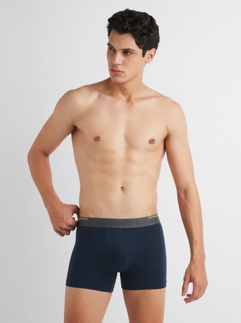 Peter England Navy Cotton Regular Fit Trunks