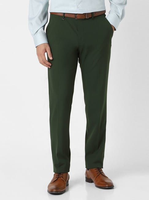 Van Heusen Green Slim Fit Trousers-picture-40