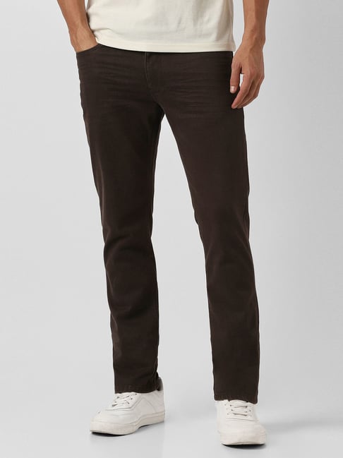 Van Heusen Brown Cotton Slim Fit Jeans-picture-45