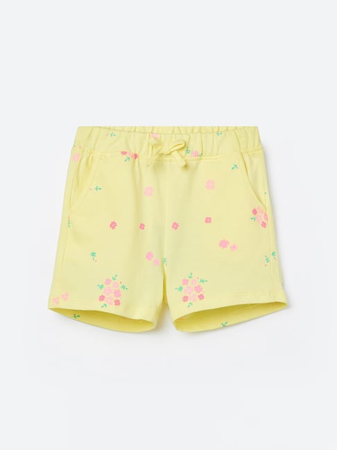 Juniors by Lifestyle Girls Yellow Cotton Printed Shorts-picture-29