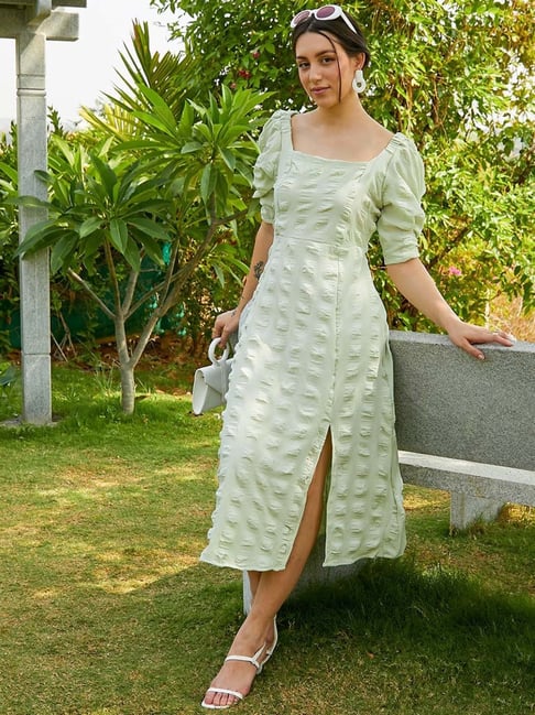 Pinacolada Green Regular Fit Dress-picture-11