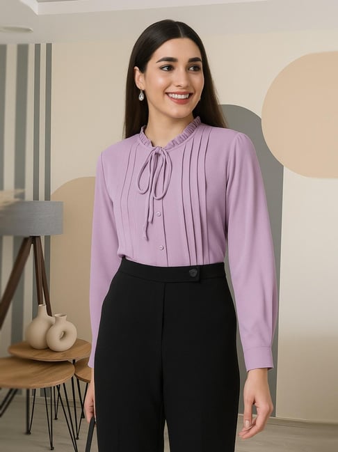Style Quotient Purple Solid Shirt-picture-16