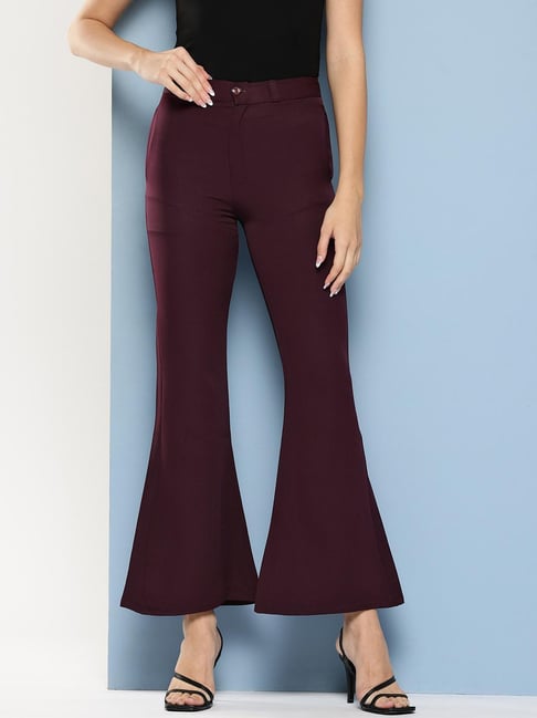 Aarika Wine Straight Fit Pants-picture-34