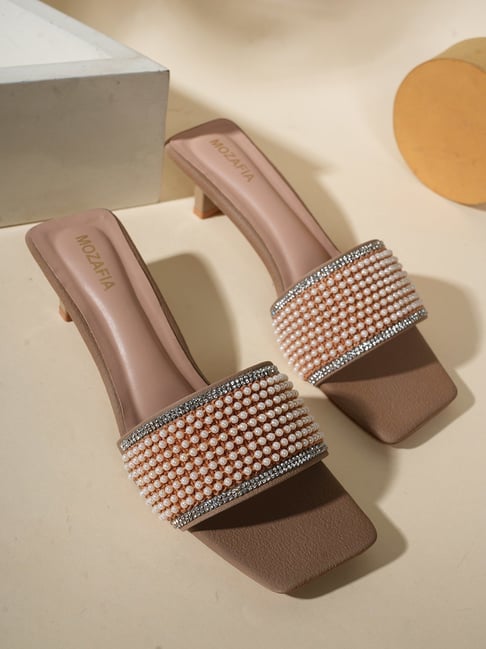 Mozafia Women's Beige Casual Sandals-picture-10