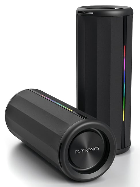 Portronics Nova 40W Portable Bluetooth Speaker With Dual Passive Radiator - Black