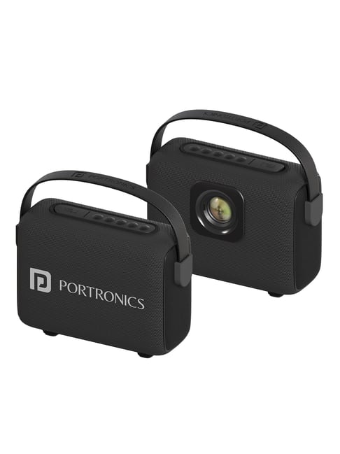 Portronics Resonate 14W Potable Bluetooth Speaker With LED Sunset Projection Lights - Black