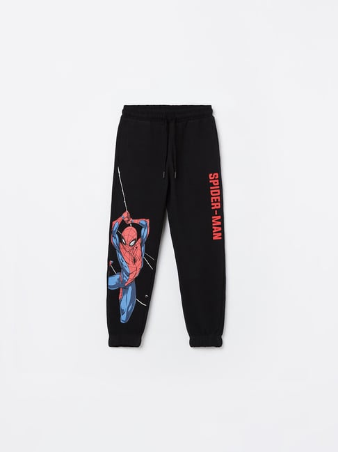 Fame Forever by Lifestyle Boys Black Cotton Printed Track Pants-picture-17
