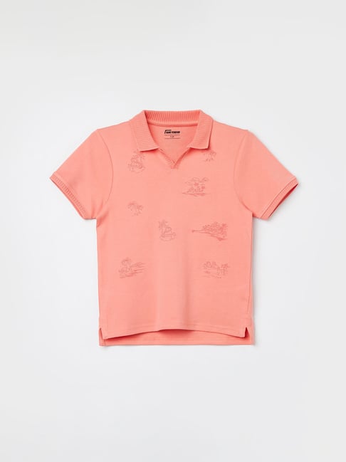 Fame Forever by Lifestyle Boys Coral Cotton Printed Polos-picture-17