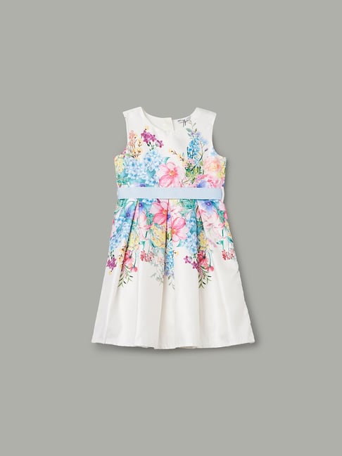 Fame Forever by Lifestyle Girls Off White Printed Dress-picture-36