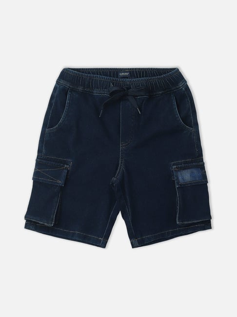 Allen Solly Boys Navy Cotton Shorts-picture-10