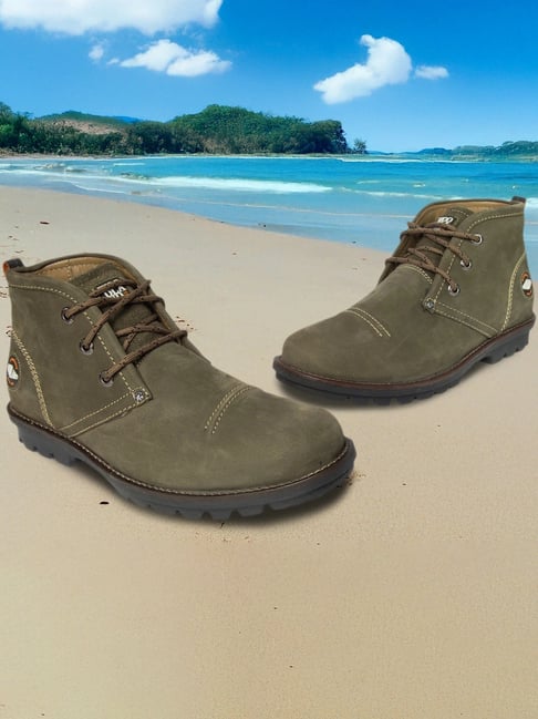 Woodland Men's Olive & Green Boots-picture-13