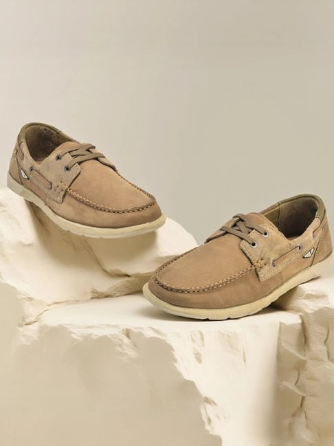 Woodland Men's Dubai Khaki Boat Shoes