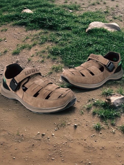 Woodland Men's Dubai Khaki Fisherman Sandals