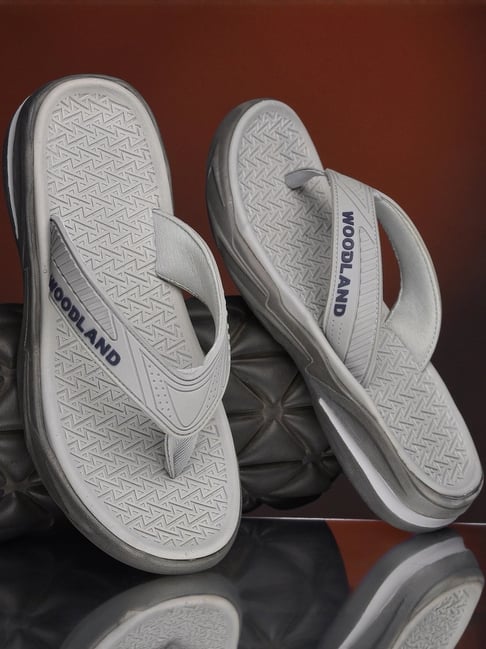Woodland Men's Grey Flip Flops-picture-24
