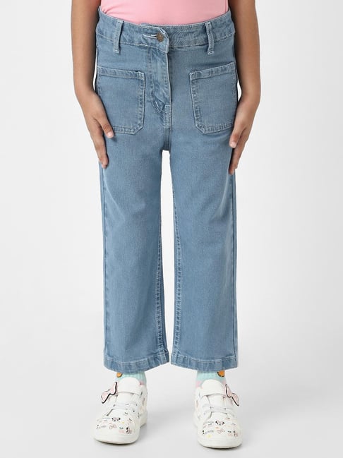 Nauti Nati Girls Blue Cotton Regular Fit Jeans-picture-41