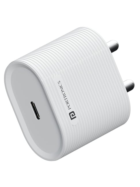 Portronics 35W Adapto 35G Type C Pd Fast Charging Adaptor - White