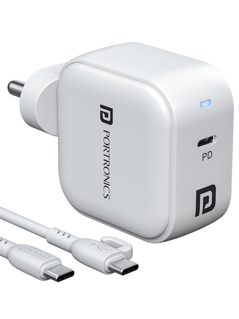 Portronics 45W Adapto 45C Type C Superfast Charger Adaptor With Type C Cable