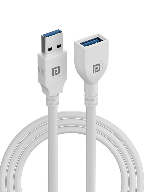 Portronics Uniconnect, 1.5M USB Extension Cable, Durable USB Type-A Male to Female Cable