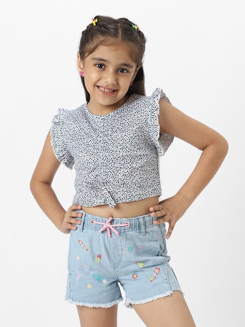 Nauti Nati Girls Blue Graphic Regular Fit Top-picture-26