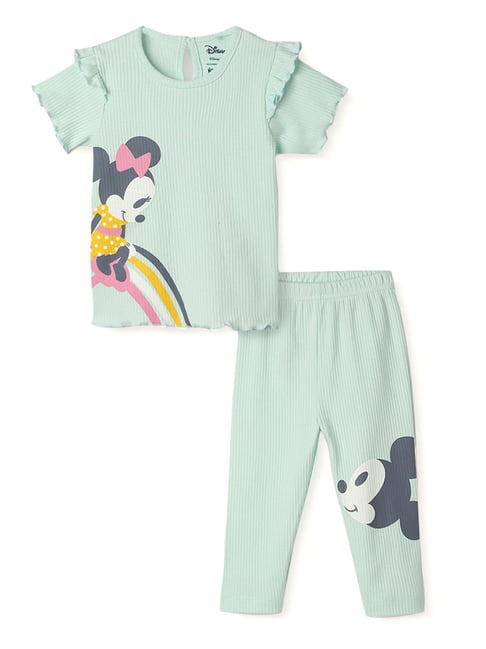 Nauti Nati Girls Blue Cotton Printed Regular Fit T-Shirt-picture-22