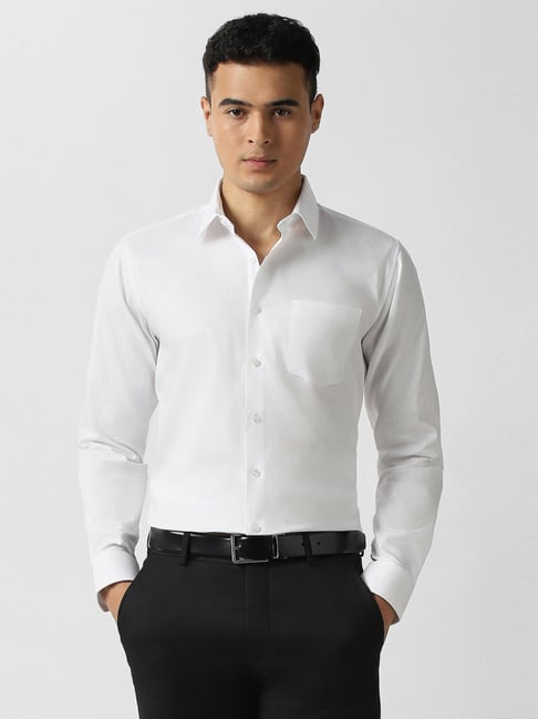 Van Heusen White Cotton Slim Fit Shirt-picture-16