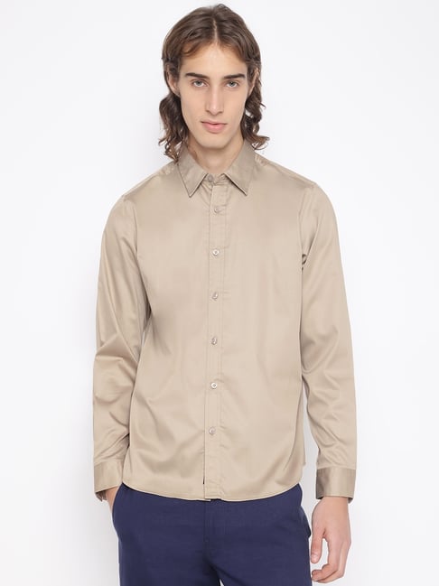 Guess Beige Regular Fit Shirt-image-15