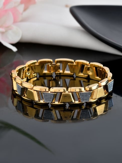 VOJ Dual Tone Plated Link Bracelets for Men