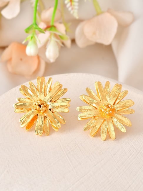 Gold Plated Designer Stud Earrings Gold Premium Quality Stylish