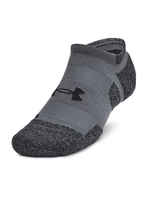 UNDER ARMOUR Gray Performance Tech Pro Color Block Ankle Socks Pack of 3 - Medium-picture-35