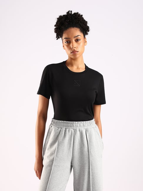 Calvin Klein Jeans Black Cotton Regular Fit T-Shirt-picture-26