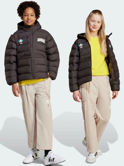 Adidas Beige Loose Fit Logo Printed Trackpants-image-23