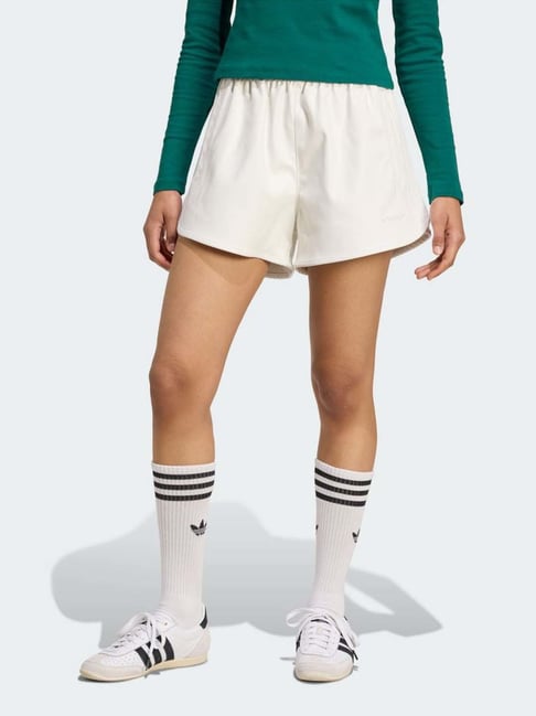 Adidas Originals White Regular Fit Sports Shorts