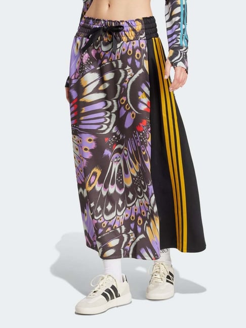 Adidas Black Loose Fit Printed Skirt