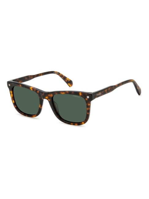 polaroid green uv protection square unisex sunglasses