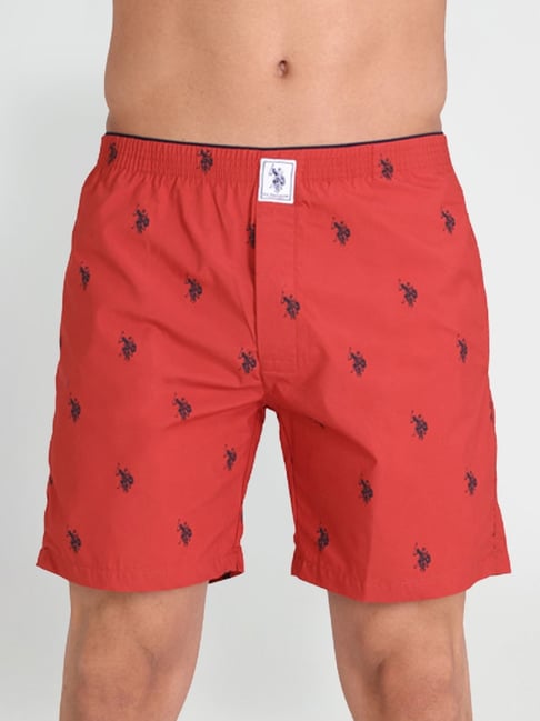 U.S. Polo Assn. Orange Cotton Regular Fit Printed Boxers-picture-28