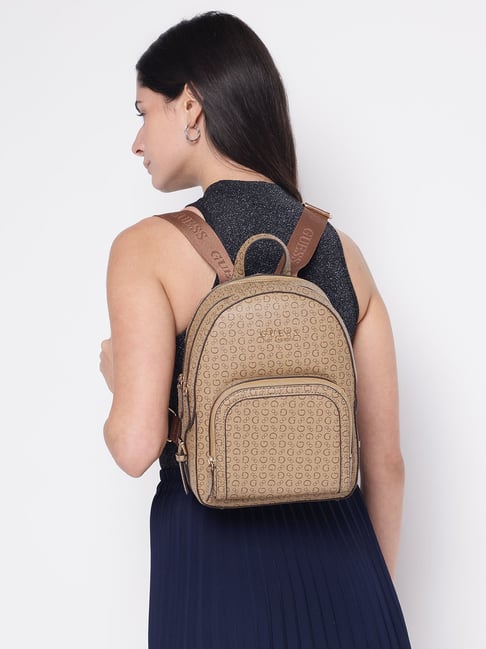 Guess Mocha Saffron Logo Backpack