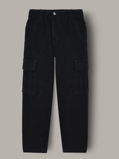 Cherry Crumble By Nitt Hyman Kids Black Printed Easy Fit Jeans