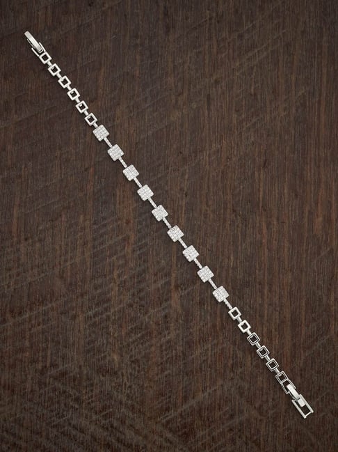 Kushal's Fashion Jewellery Rhodium Polished Bracelet for Women-picture-45