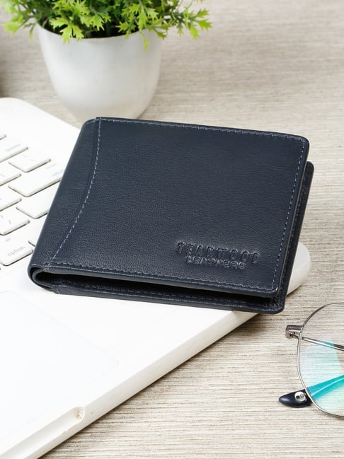 Teakwood Leathers Blue Leather Bi-Fold Wallet-picture-43