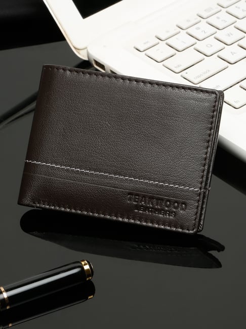 Teakwood Leathers Brown Textured Leather Bi-Fold Wallet-picture-20